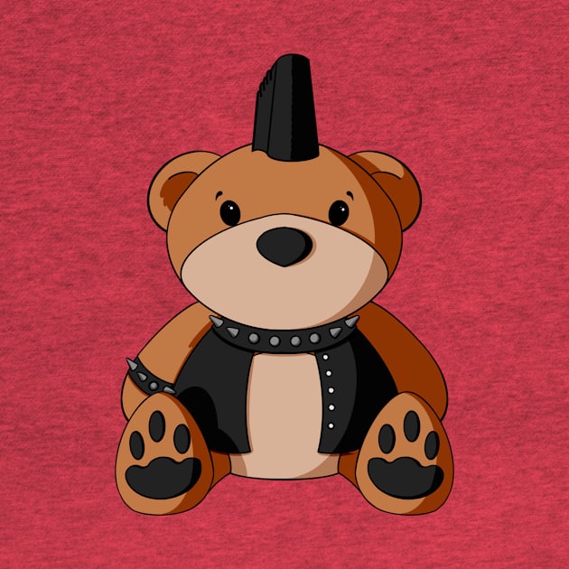 Punk Boy Teddy Bear by Alisha Ober Designs